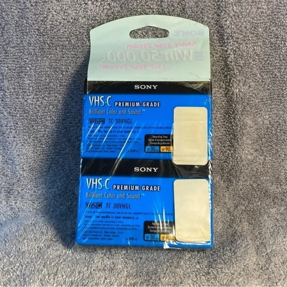 New Sony VSH-C 30 Minute Tapes premium Set‎ Of (2) Tapes